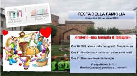 26 GENNAIO : FESTA DELLA FAMIGLIA ! - Oratorio dei Chiostri